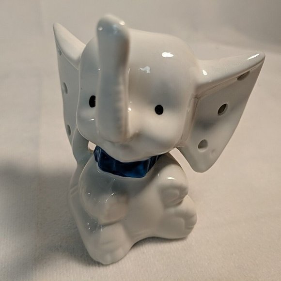 Vintage 70s Ceramic Elephant Earring Ring Holder 3 Pairs Figurine Retro Jewelry - Picture 1 of 5